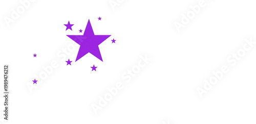 Bright purple stars are perfect for celebrations, achievements, or a magical theme. Ideal for holiday greeting cards, banners, or decorations, set against a transparent background.