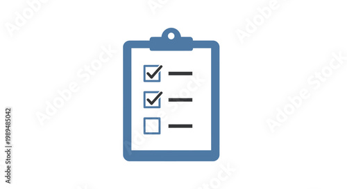 Clipboard with checklist and checkboxes.