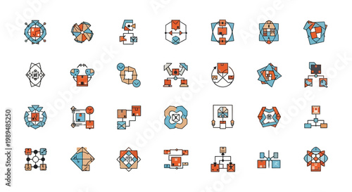 Collection of various geometric shapes icons.