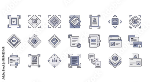 Collection of various icons and symbols.