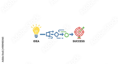 Business strategy concept with target success.
