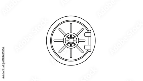 Detailed illustration of a safe lock.