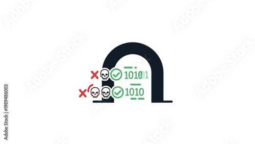 Digital security padlock with checks.