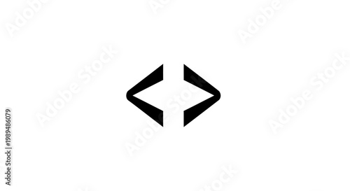 Black Angle Brackets Symbol.