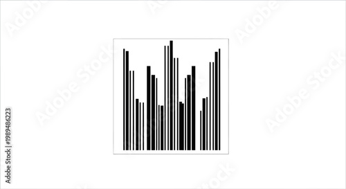 Black Bars Varying Heights in Square.