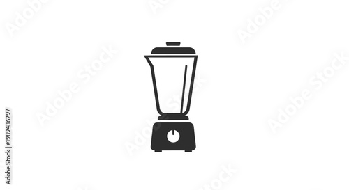 Black Blender Icon Kitchen Appliance Device.