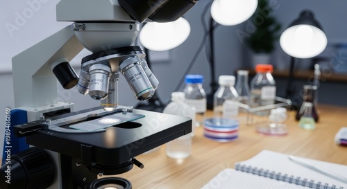 Microscope and Laboratory Setup for Scientific Research