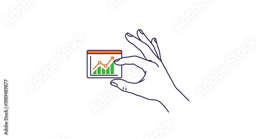 Hand Holding A Small Screen Device.