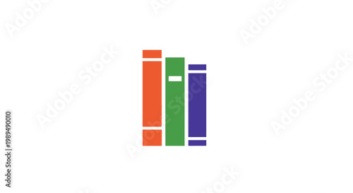 Colorful books standing upright together.