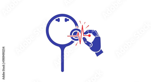 Hand holding magnifying glass closely examining.