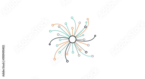 Colorful Lines Radiating From Center.