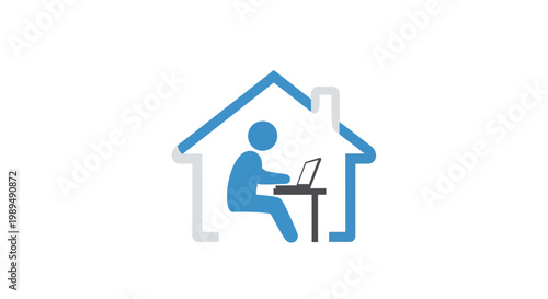 Person Working on Laptop at Home.