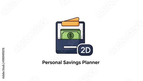 Personal savings planner with money.