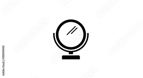 Simple Black Desk Globe Icon.