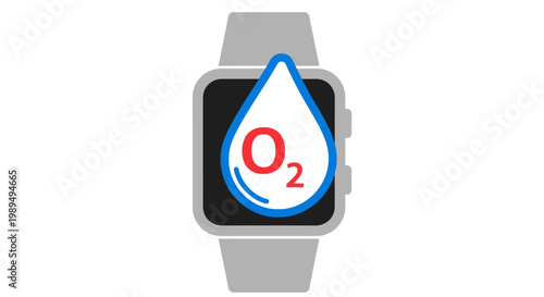 Smartwatch with oxygen level display.