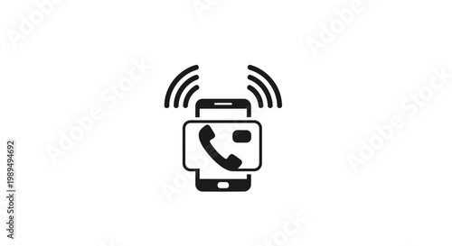 Smartwatch with phone signal icon.