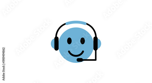 Smiling customer service representative face.