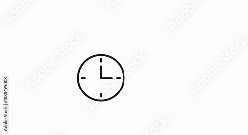Simple Analog Clock Face Design.