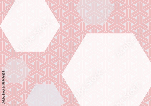 Traditional Japanese Hexagonal Motif - Seamless Geometric Tortoise Shell Background