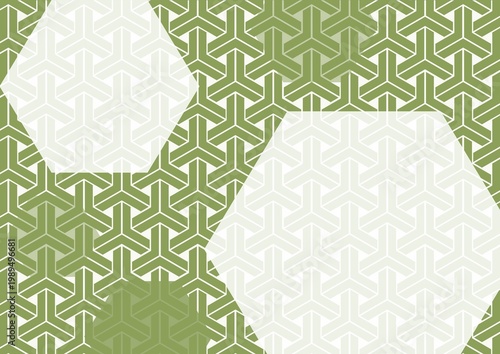 Traditional Japanese Hexagonal Motif - Seamless Geometric Tortoise Shell Background
