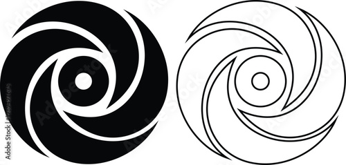 Camera shutter icon set collection group, aperture lens diaphragm photography symbol vector pack, camera iris shutter circle icons, flat and line style black icons isolated on transparent background