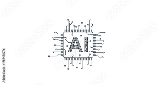 Artificial intelligence technology concept illustration.