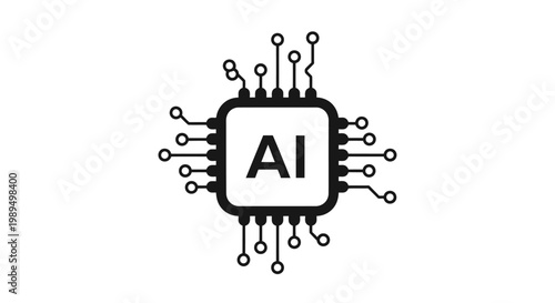 Artificial Intelligence Technology Circuit Board.