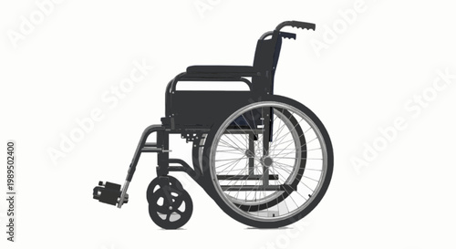Wheelchair Isolated on White Background Disability Mobility Healthcare Concept