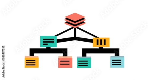 Organizational chart for business hierarchy and company structure planning