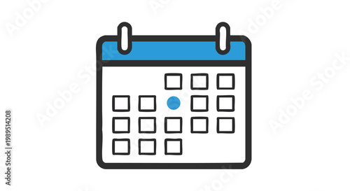 Colorful Modern Desk Calendar Displaying Date with Abstract Cloud Icon