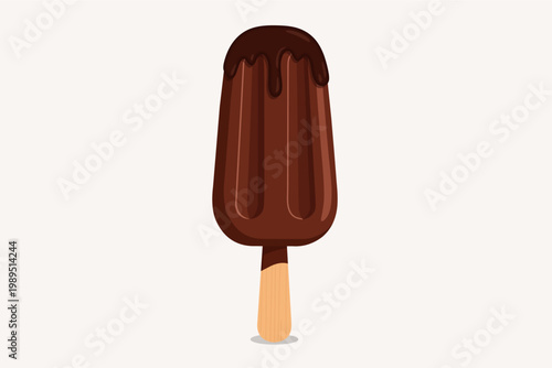 Chocolate Ice Cream Bar Popsicle with Dark Chocolate Glaze