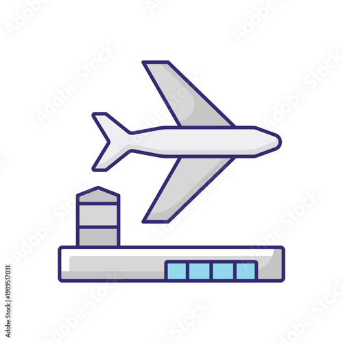 Air Travel Vector icon which can easily modify or edit