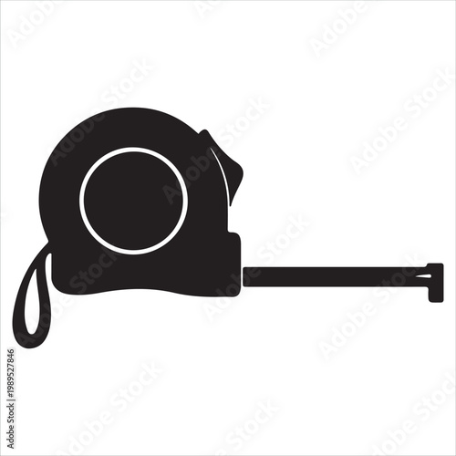 A black and white image of a tape measure