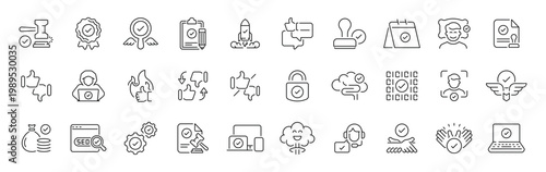 Award and achievement linear icon set. editable stroke, thin line style for recognition symbols