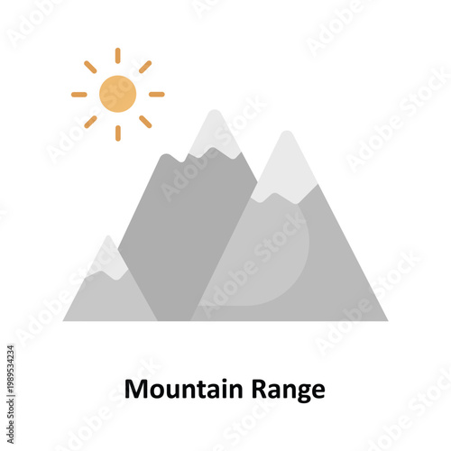 Mountain Range Vector icon which can easily modify or edit