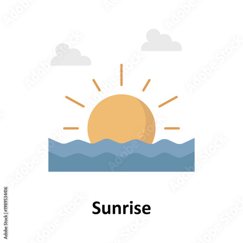 Sunrise Vector icon which can easily modify or edit