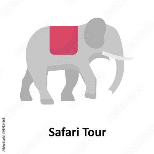 Safari Tour Vector icon which can easily modify or edit
