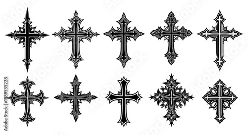 Gothic Cross Collection: Ornate Religious Symbols