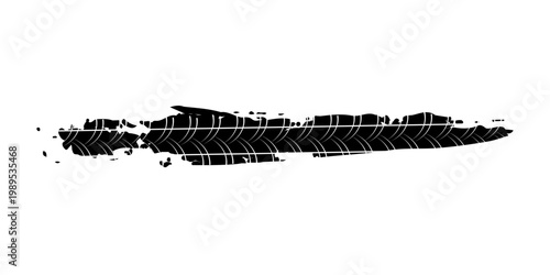 Vector Print Textured Tire Track . Design Element . Car tread silhouette .
