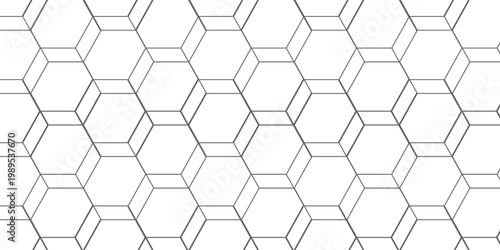 Fishing or soccer net. Repeated hexagon pattern. Black wired mesh texture isolated on white background. Metallic or fabric fence, cage or lattice structure. Vector graphic Illustration.