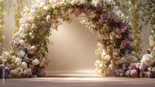 Flower Wreath Arch Background