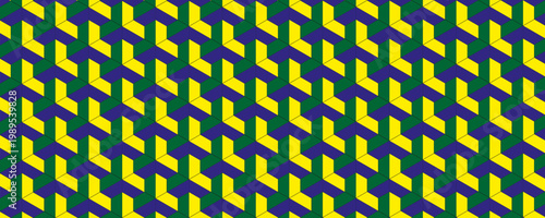 Abstract Geometric Pattern generative computational art illustration