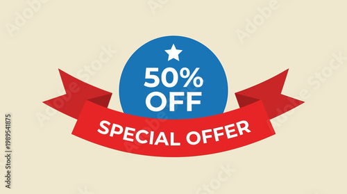 Special offer discount label template.