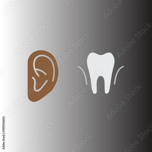 Simple vector illustration of an abstract tooth icon representing dental care and oral health design adobe illustrator