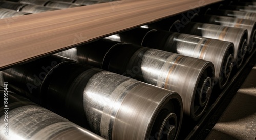 Wine Bottles on Conveyor Belt.
