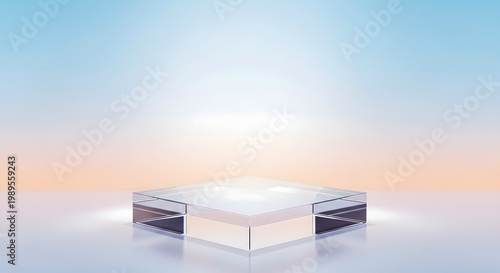 Abstract geometric composition with gradient background a modern digital art piece