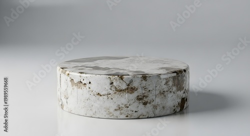 Elegant marble cylinder a minimalist still life composition with natural stone texture and soft lighting