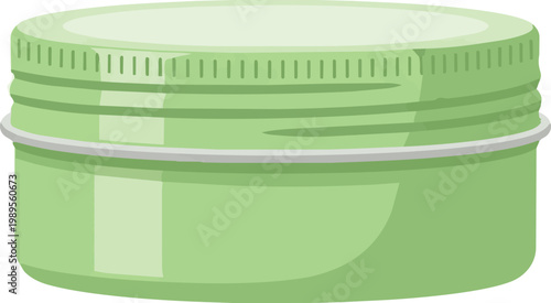 Flat Vector Organic Peppermint Mouthwash Tabs Tin Isolated for Dental Care, Promoting Zero Waste Hygiene, Fresh Breath, and Travel Convenience