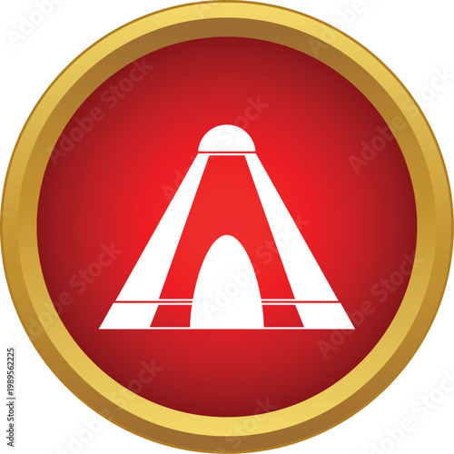 Abstract icon of a mayan pyramid representing ancient civilization and travel landmark