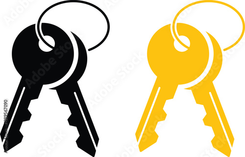 key icon set. Authorization key and private access design. access account login password icons. Electronic key and security code symbol
